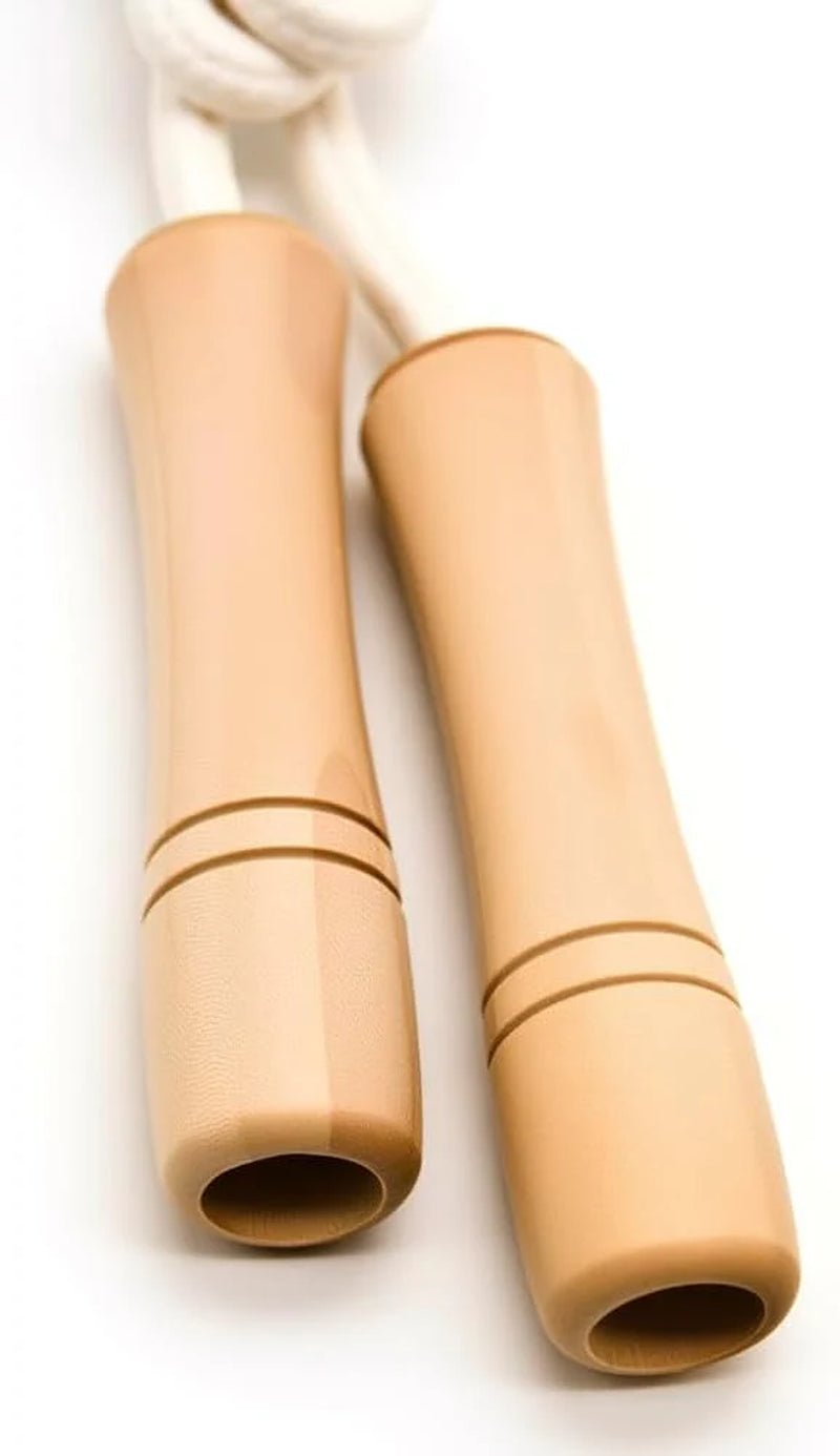 Jump Rope for Kids - Wooden Handle - Adjustable Cotton Braided Fitness Skipping Rope for Toddler Fitness Workout Exercise Outdoor Activity