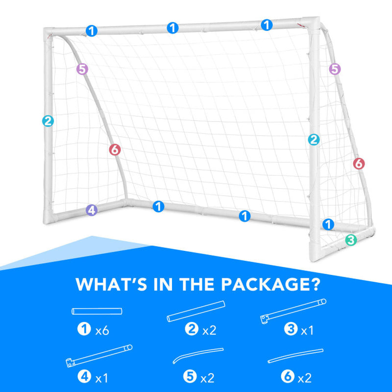 Soccer Goal with Strong UPVC Frame and High-Strength Netting